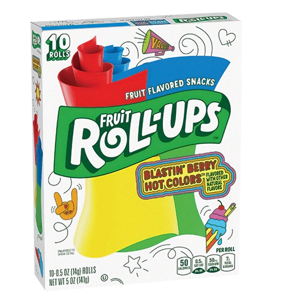 Betty Crocker Fruit Roll-Ups Blastin' Berry Hot Colors - (141g)