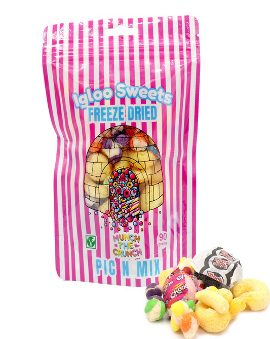 Igloo Pink Pic n Mix Freeze Dried Sweets Pouch 90g