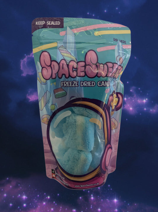 Freeze Dried Sour Blue Raspberry Slices