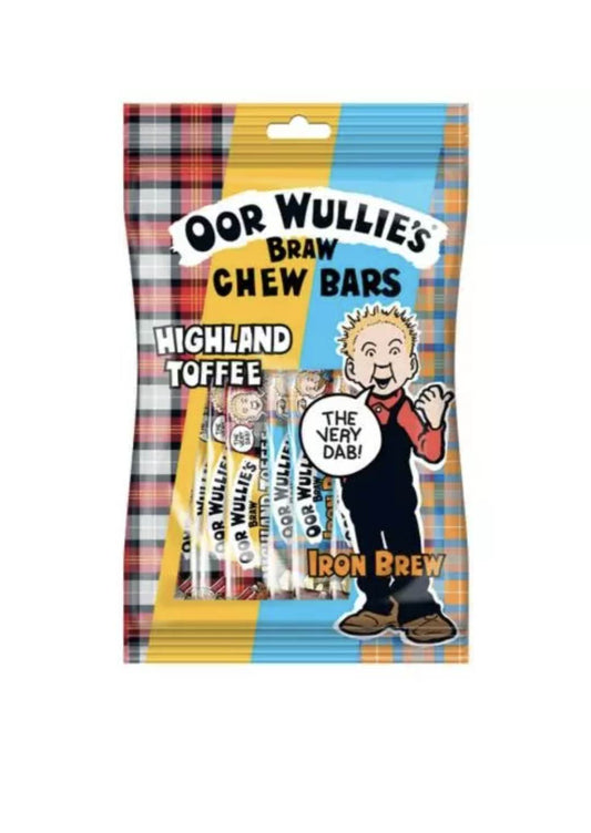 Oor Wullie's Braw Chew Bars Bag 150g BBE 31/12/23